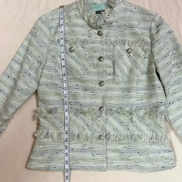 Samuel Dong Eyelash Tweed Jacket Size M - Picture 2 of 7